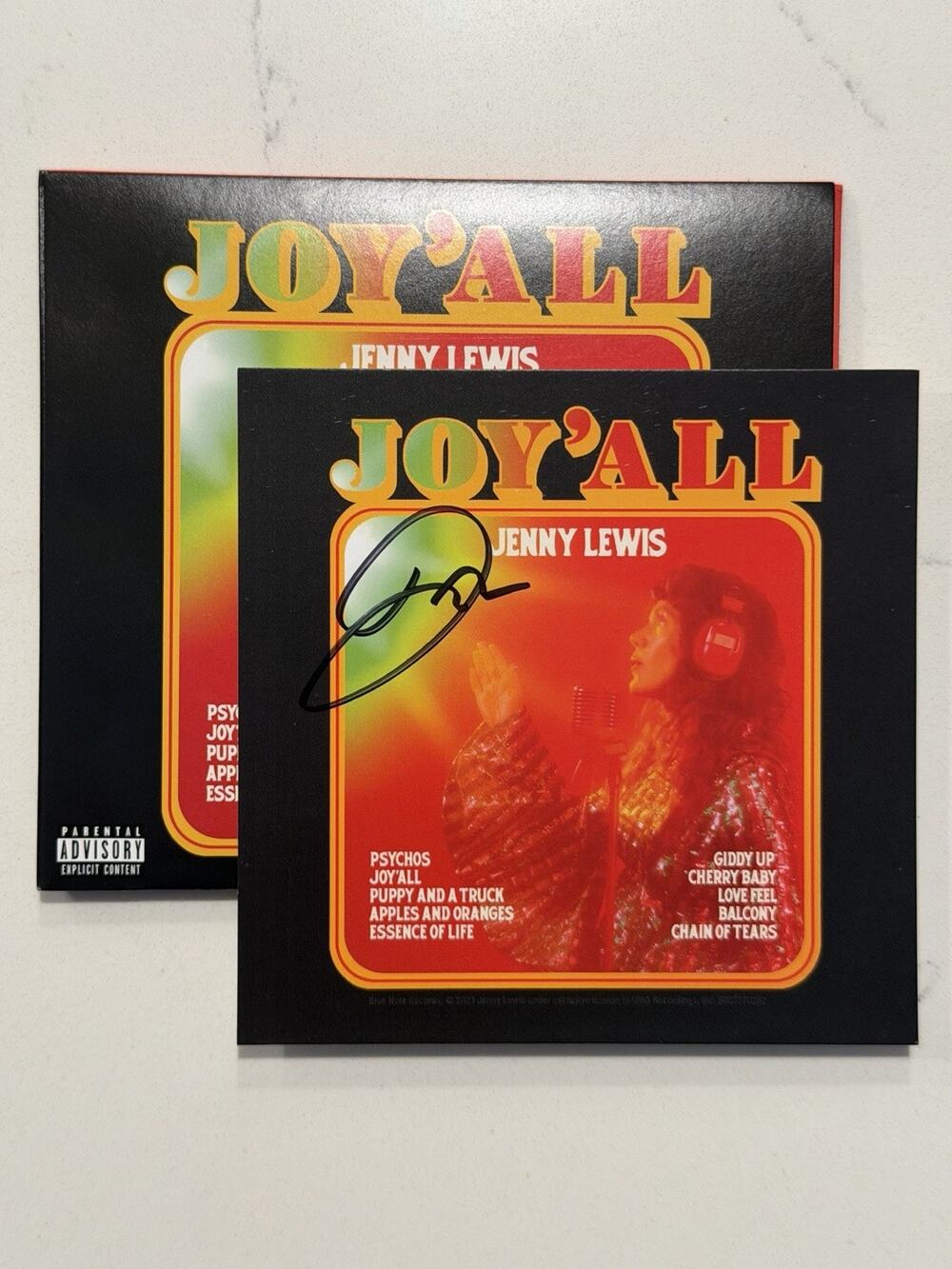 Jenny Lewis Autographed " Joy'All " 5x5 CD Insert SIGNED #3